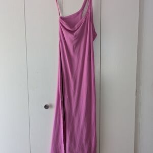 Aerie One Shoulder Pink Dress